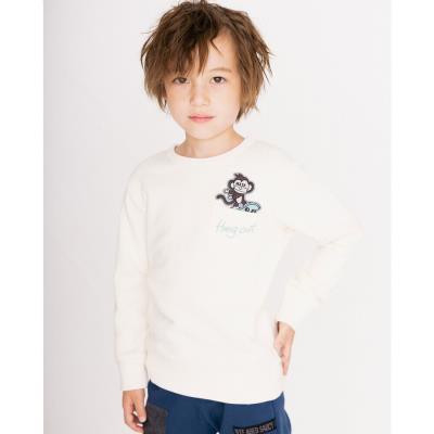 ワッペン サル シリーズ バックプリント アニマル トレーナー (100~160cm)