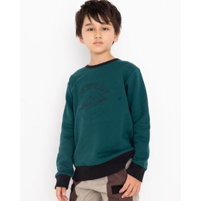 エンボス ロゴ プリント 裏起毛 トレーナー (100~160cm)