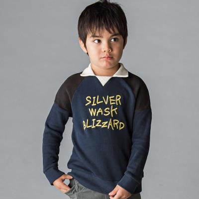 ロゴ刺しゅう襟付きトレーナー(110~160cm)