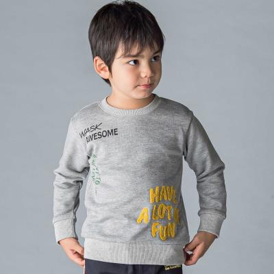 ロゴ刺しゅう＆プリントトレーナー(100~160cm)