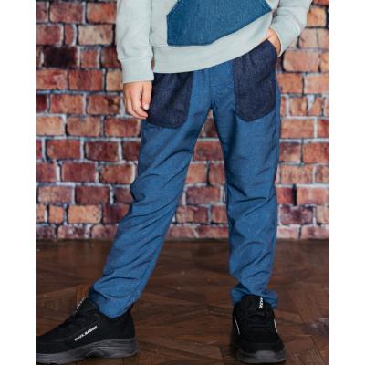 ヘリンボーン 柄 プリント ナイロン ツイル パンツ (100~160cm)