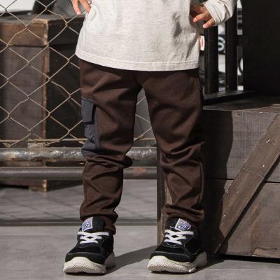 ロゴ刺しゅうストレッチツイルジャガーパンツ(100~160cm)