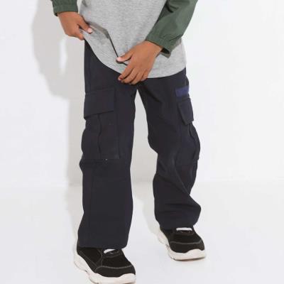ストレッチキャンバス カーゴワイドパンツ(110~160cm)
