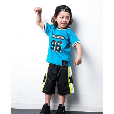 6分丈 合繊 星パッチ サイドライン バスケ パンツ(90cm~100cm