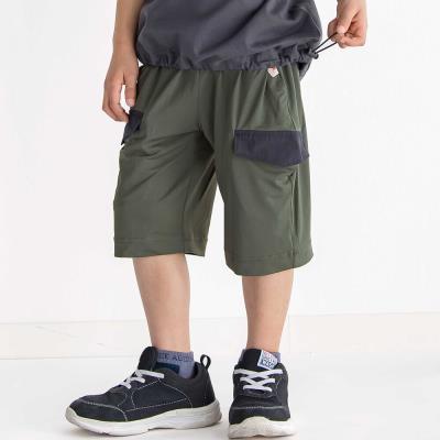 【接触冷感】5.5分丈 ナイロンフラップポケットパンツ(100~160cm)