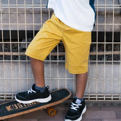 5.5分丈 ロゴ刺しゅうストレッチペインターパンツ(110~160cm)