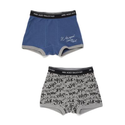 無地＆ロゴ柄２Pショーツ(100~160cm)