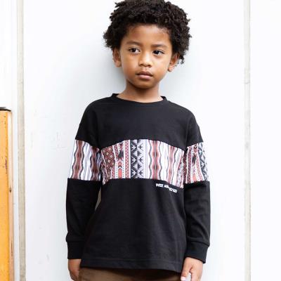 ネイティブ柄プリントTシャツ(110~160cm)(110cm ブラック