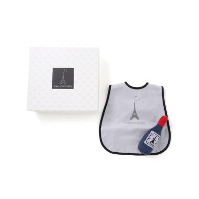 【ギフトボックス付】お食事スタイ＆ボトルガラガラセット