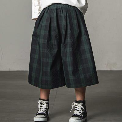 タータンチェック柄ガウチョパンツ親子お揃い(95~140cm)