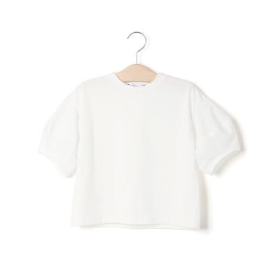 パフスリーブ切り替え半袖Tシャツ親子お揃い(95~140cm)