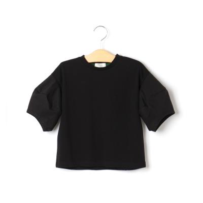 パフスリーブ切り替え半袖Tシャツ親子お揃い(95~140cm)
