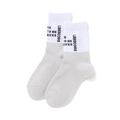 ロゴ配色リブクルーソックス親子お揃い(15~21cm)