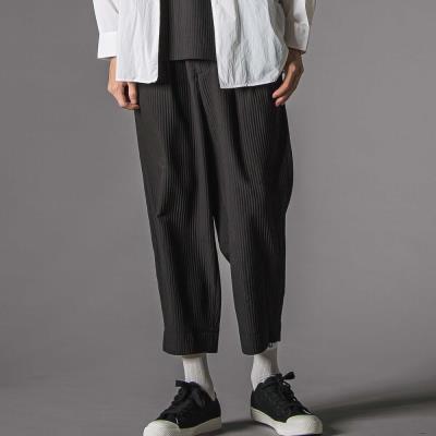 ドビーストライプタックテーパードパンツ大人親子お揃い(140~175cm)