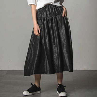 サテンクレープリボン付きスカート大人親子お揃い(140~160cm)