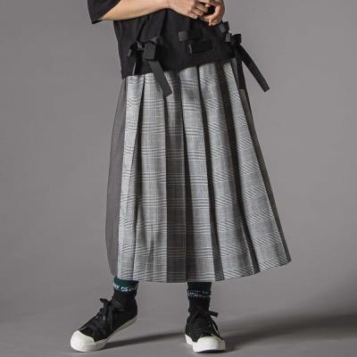 天竺ｘチェックドッキングスカート大人親子お揃い(140~160cm)