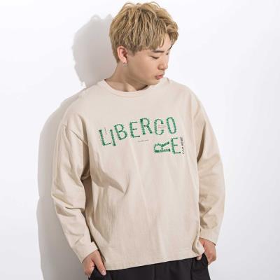 ジグザグステッチレタリングロゴ天竺長袖Tシャツ 親子お揃い 大人(140~175cm)