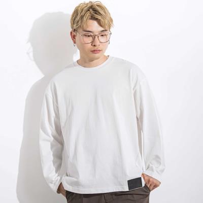 ヘビーオンスカラーステッチ切り替え天竺長袖Tシャツ 親子お揃い 大人(140~175cm)
