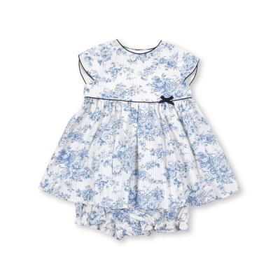 ラルフローレン　ベビー　トワルドジュイ柄ワンピース RALPH LAUREN【ラルフローレン】ベビー 切替 花柄 ワンピース
