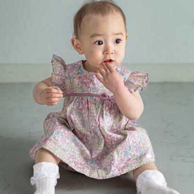 【日本製】【お揃い】リバティ(SweetPeaLeaf)プリントタナローンワンピース＋ブルマセットベビー(70~90cm)