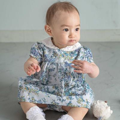 【お揃い】リバティ(Celine)ナイロンリップストップワンピース＋ブルマ 2点セット ベビー(70～90cm)