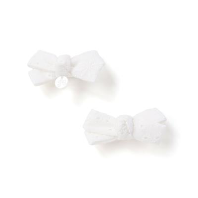 レースリボンヘアクリップ2点セット