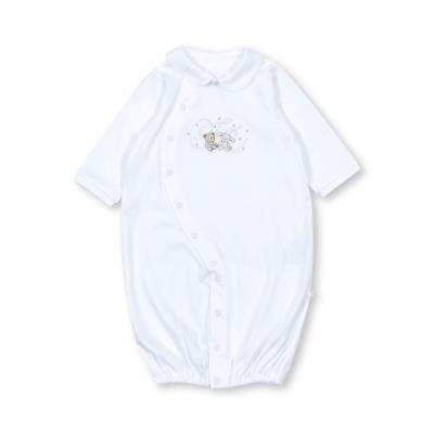 【日本製】ウサギクマ刺繍コットン2WAYベンリオールベビー (50~75cm)