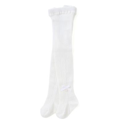 【日本製】【お揃い】リボンロゴチャーム付きタイツベビー(70-80cm)