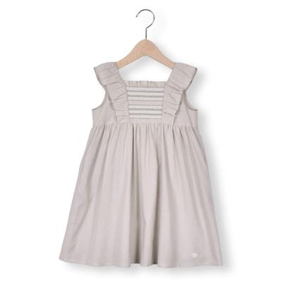 【お揃い】綿麻スモッキングワンピース(100~130cm)