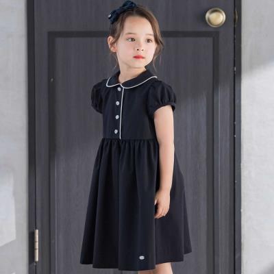 パイピングブロード襟付きワンピース(100~140cm)