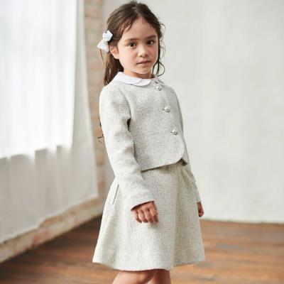 ラメ入りツイードジャケットスカートセットアップ(110~130cm)