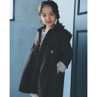 リバティ プリント Katie Millie フラワー 取り外し可能 フード 付き 中綿 コート 90 140cm 90cm ブラウン ジャケット アウター 子供服べべの公式通販サイト Bebe Mall