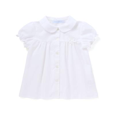 コットンシャンブレー襟付きパフスリーブブラウス(100~140cm)