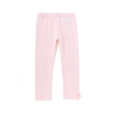 ストレッチ ベア天竺 裾リボン付きレギンス(80~140cm)