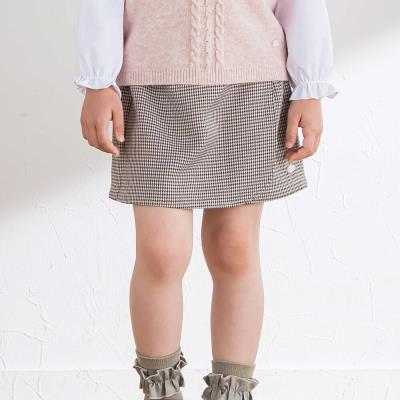 千鳥チェック ラップスカート風ショートパンツ(90~140cm)(90cm