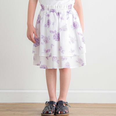 【日本製】【お揃い】オーガニックコットンフラワープリントスカート(90～140cm)