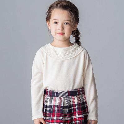 ラインストーン付きボリュームネックセーター(100~140cm)