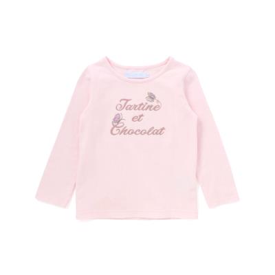 リバティ(leontyne dream)プリントタナローン蝶々アップリケロゴ長袖Tシャツ(100~140cm)