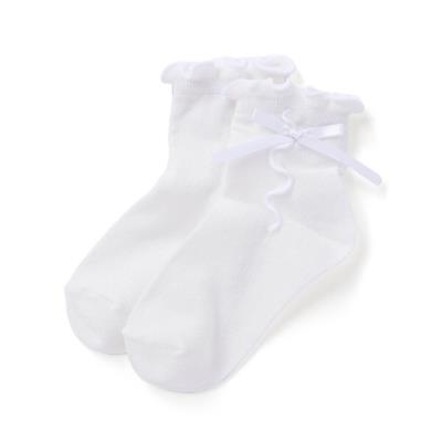 【日本製】ラメリボンソックス(13～21cm)