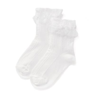 【日本製】フリル付きシルケットソックス(13~21cm)