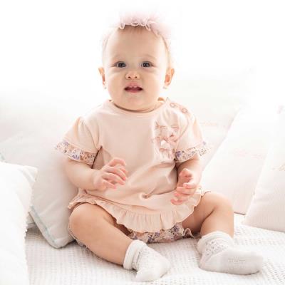 天竺半袖Tシャツ＆花柄プリントブルマセット(70~90cm)