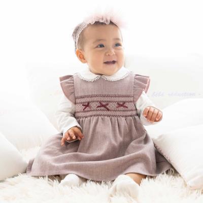 新品未使用　メゾピアノ　チュールレースジャンパースカート　130cm 日本製 子供服】 裾レースジャンパースカート ［100～130cm
