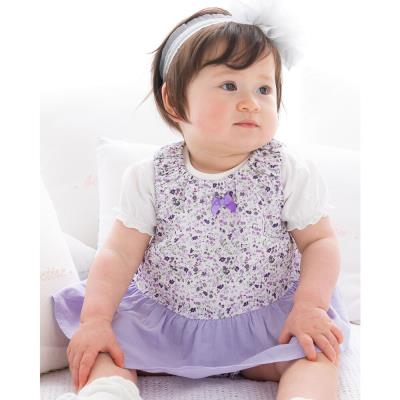 花柄リップルチュニック (70~90cm)(ﾜﾝｻｲｽﾞ(70-90cm) パープル系