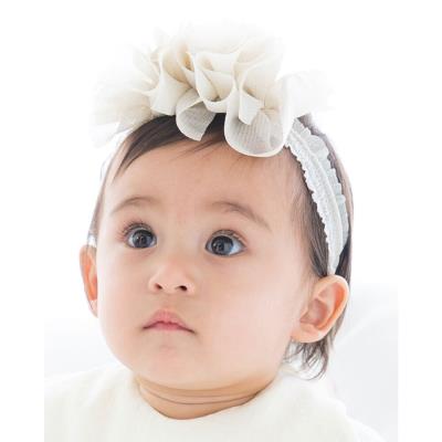日本製 シャーリング ゴム ナイロン チュール ヘアバンド(ﾜﾝｻｲｽﾞ