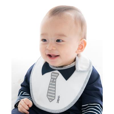 現品のみ！【送料無料】アルファベット☆スタイ COMME CA ISM スタイ よだれかけ 「リバーシブル」ロゴプリント