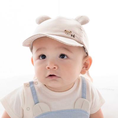 【 UVカット 】オックスくま耳日よけ付きキャップ(44~50cm)