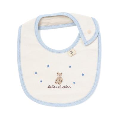 オーガニックコットンクマ刺しゅうスタイ