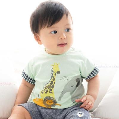 天竺アニマルプリントTシャツ(70~90cm)