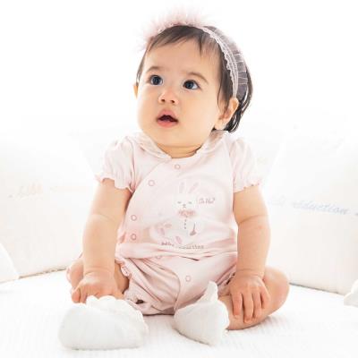 【お揃い】スムースうさぎ（ティオンちゃん）パッチ2wayオールベビー(50~75cm)