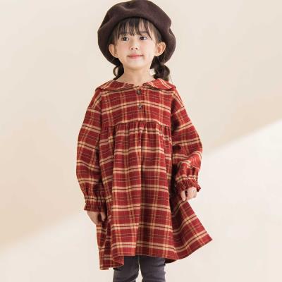 【お揃い】チェック柄セーラー襟ワンピース(80~130cm)